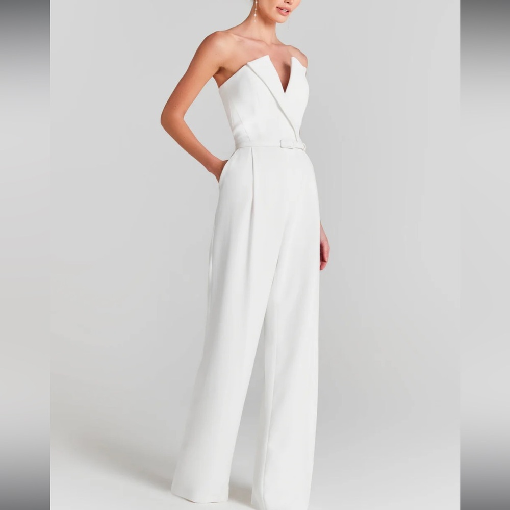 NWT—Nadine Merabi Vanessa Tuxedo Jumpsuit SM